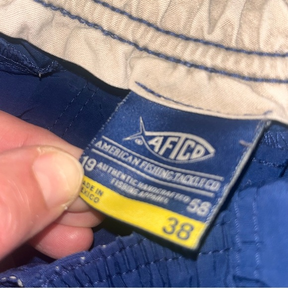 AFTCO The Original Fishing Shorts 6” Navy Blue Size 38 - Picture 7 of 13